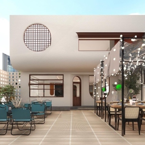 侘寂风露营烧烤店3D模型下载